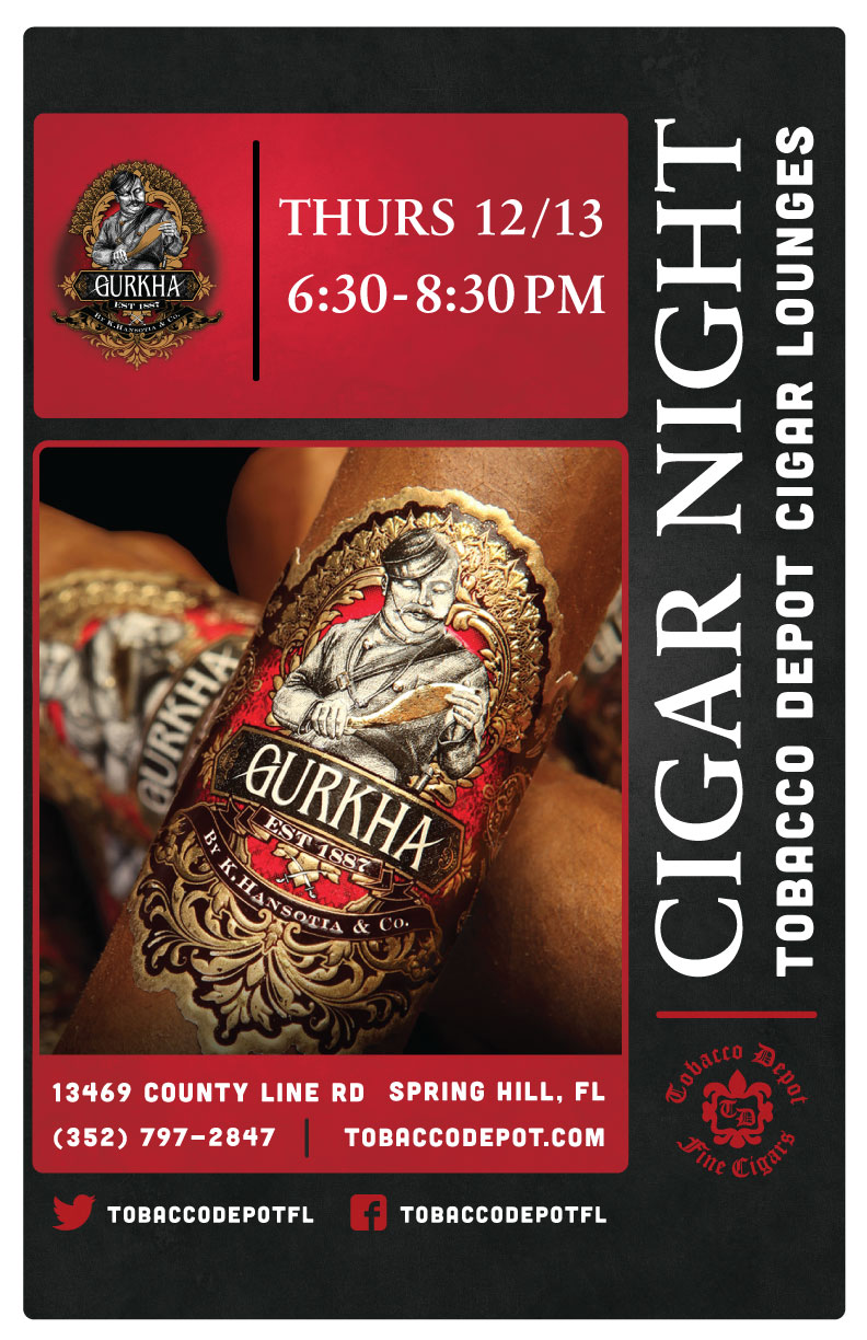 Gurkha Cigar Night in Spring Hill
