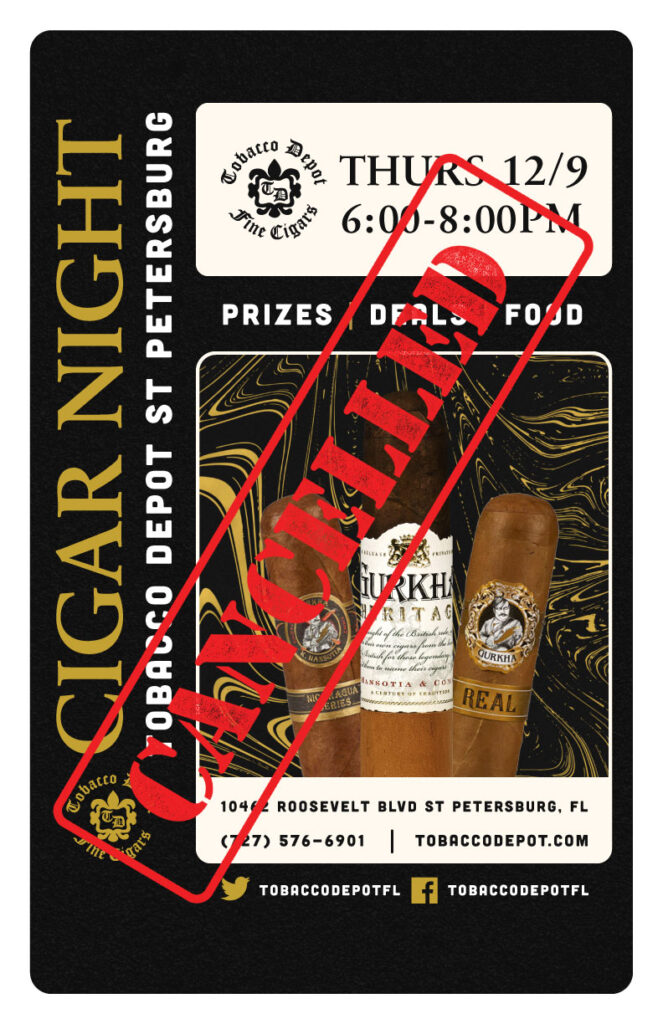 Canceled: Gurkha Cigar Night at St. Petersburg