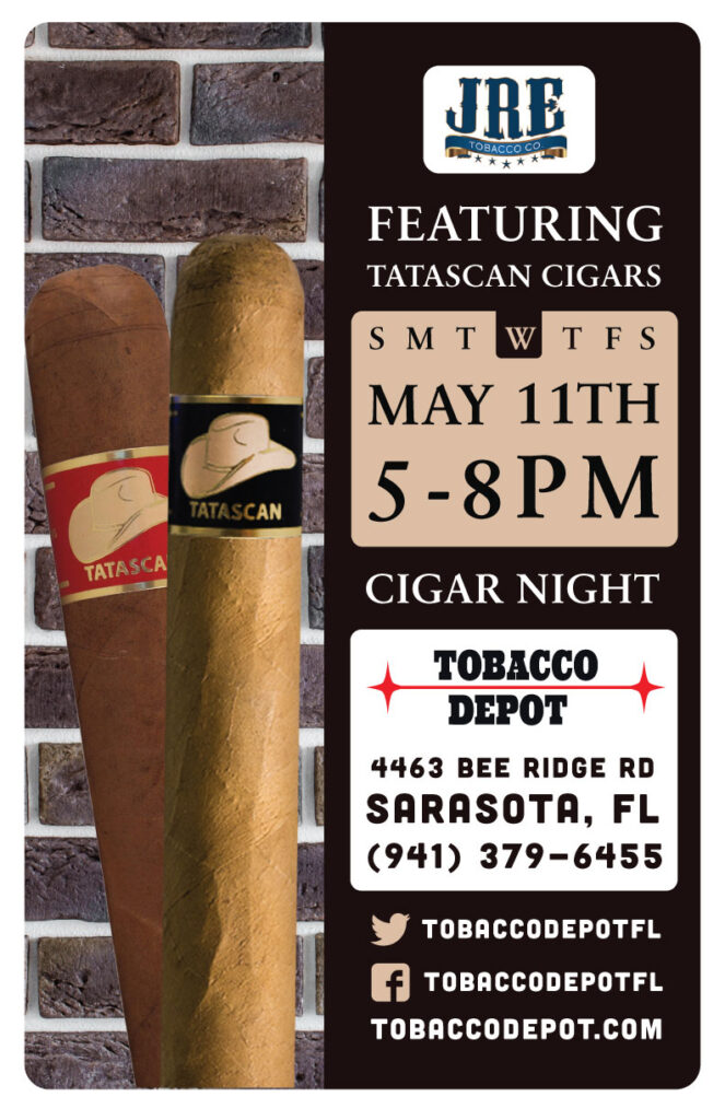 Tatascan Cigar Night in Sarasota, FL on May 11th from 5PM-8PM