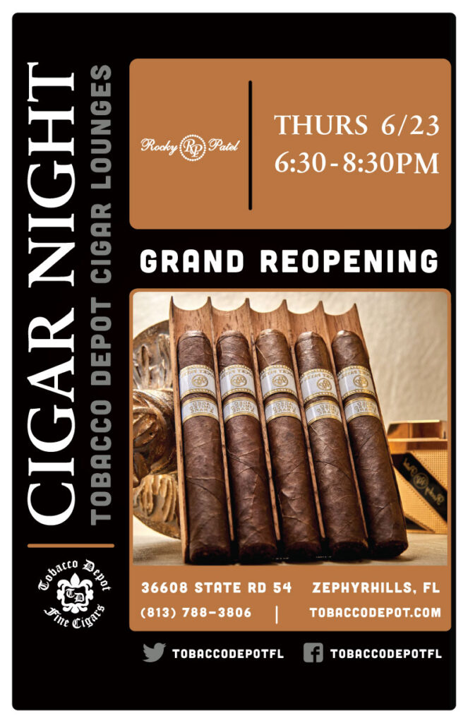Rocky Patel Cigars in Zephyrhills, FL  // Thurs 6/23 6:30pm-8:30pm