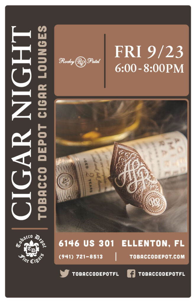 RESCHEDULED ⚠️ Rocky Patel Cigars in Ellenton