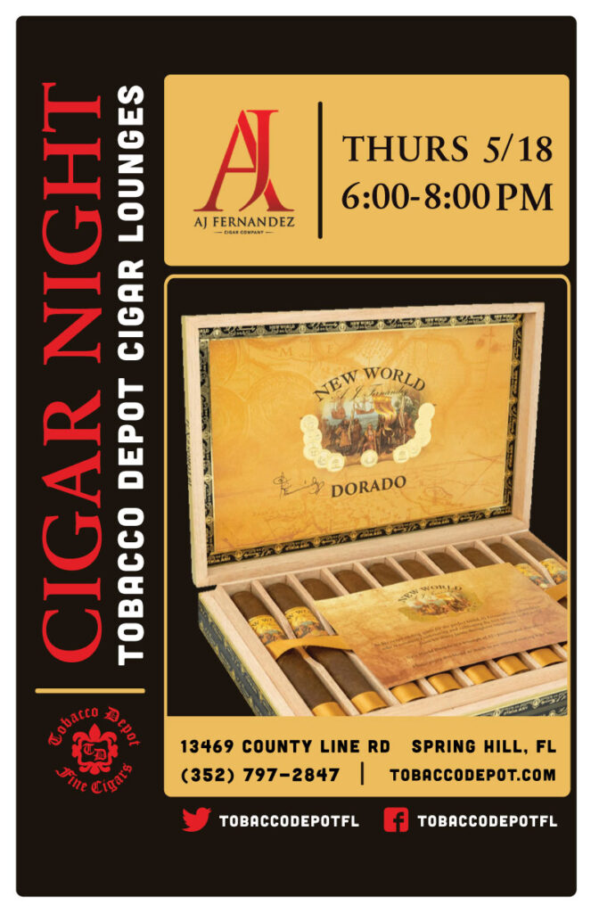 AJ Fernandez Cigars At Tobacco Depot Spring Hill Thursday 5/18 from 6PM-8PM