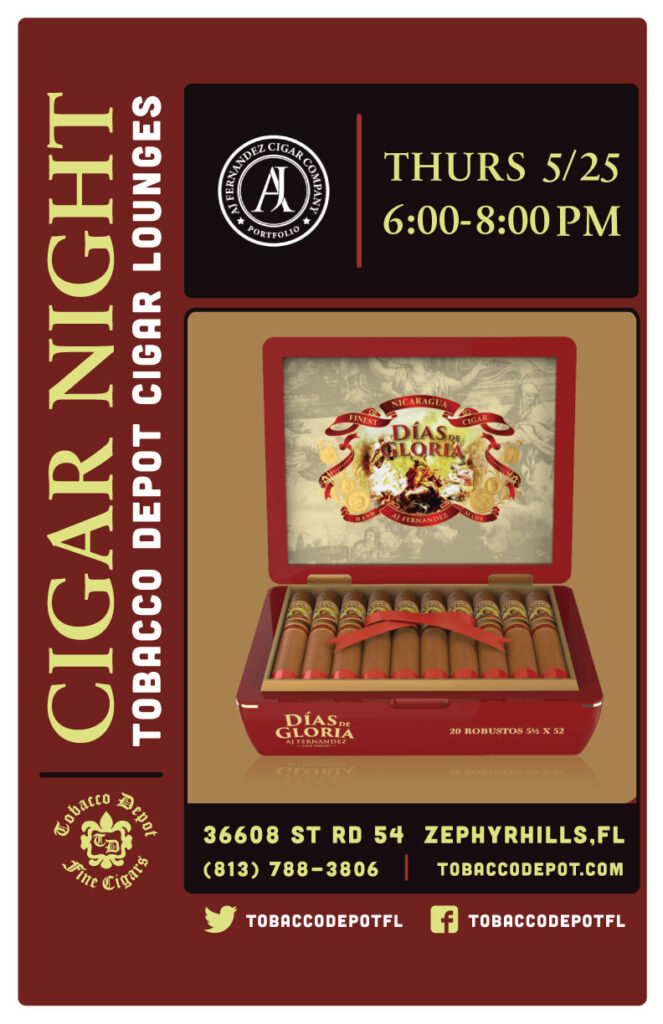 AJ Fernandez Cigars At Tobacco Depot Zephyrhills Thursday 5/25 from 6PM-8PM