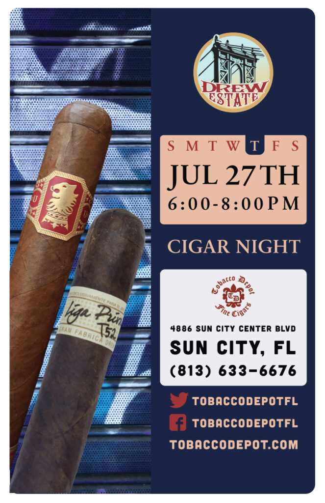 Drew Estate Cigars At Tobacco Depot Sun City Thursday 7/27 from 6PM-8PM