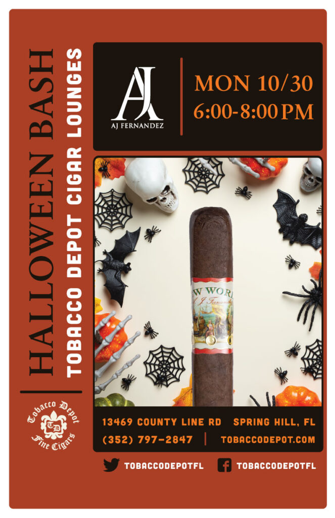 AJ Fernandez Halloween Bash At Tobacco Depot Spring Hill Monday 10/30 from 6PM-8PM