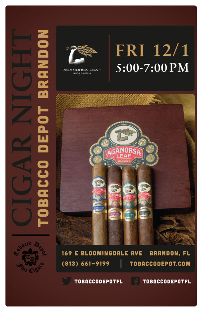 Aganorsa Cigars At Tobacco Depot Brandon Friday 12/1 from 5PM-7PM