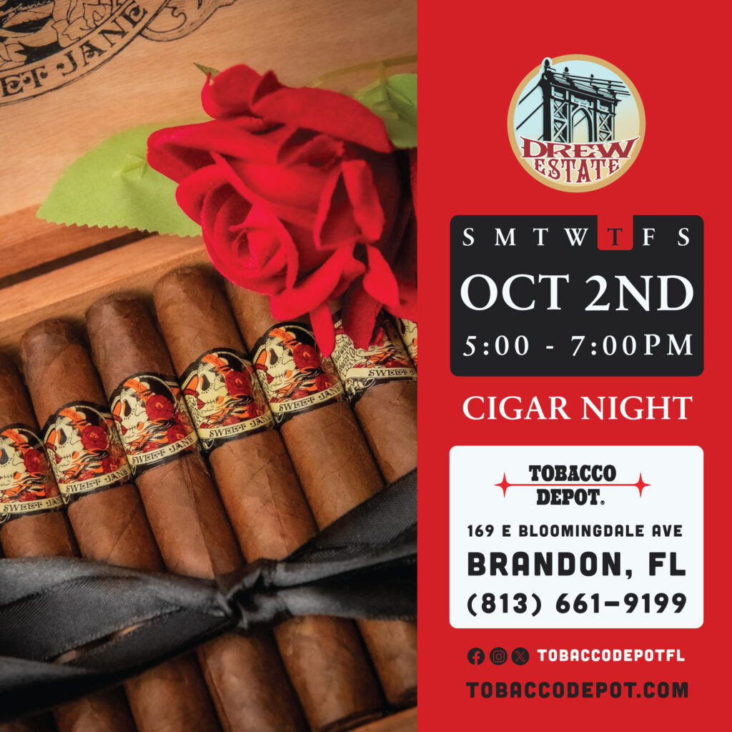 Drew Estate Cigar Night – 10/2 from 5:00PM-7:00PM at Brandon TD