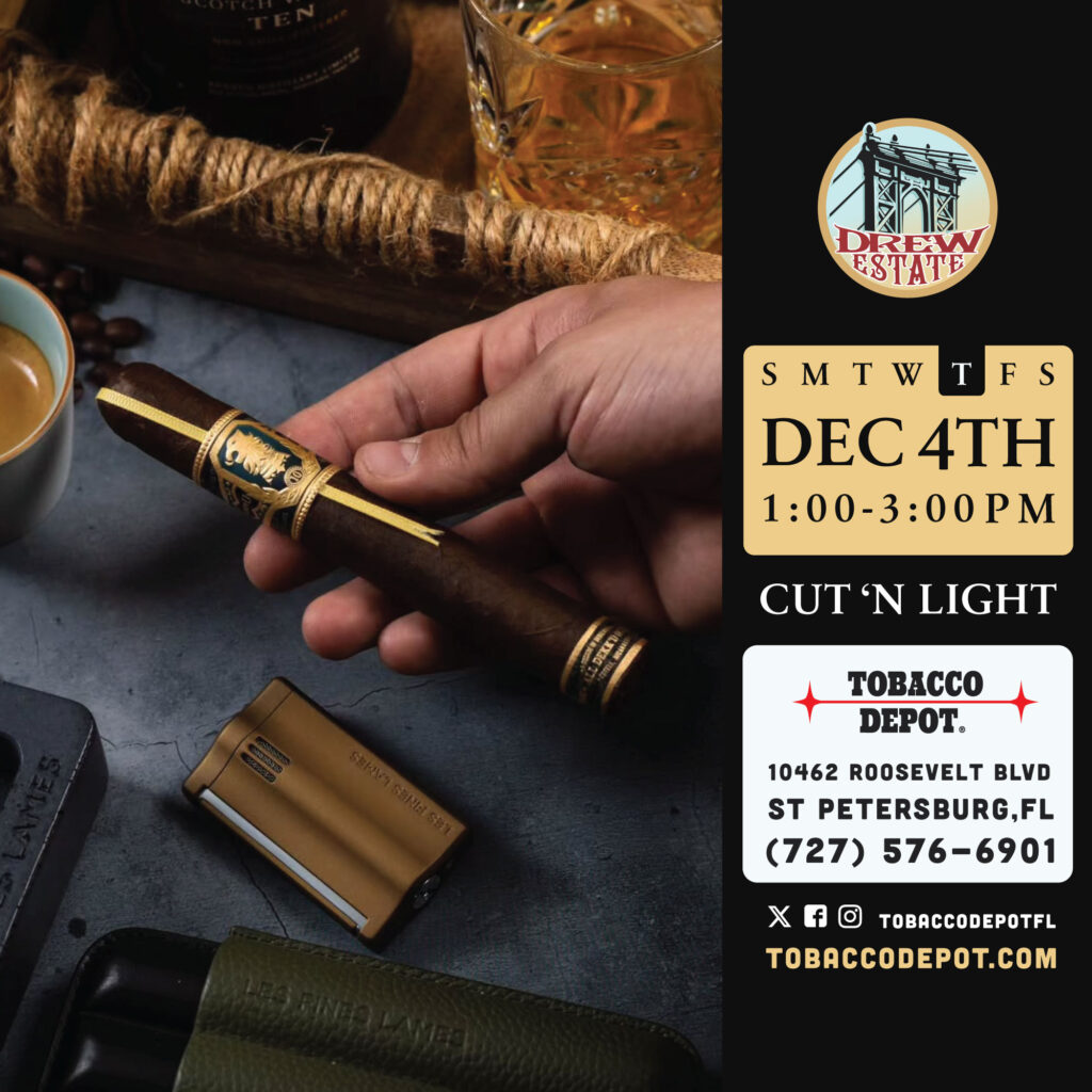 Drew Estate Cigars At Tobacco Depot St Petersburg Thursday 12/4 from 1PM-3PM