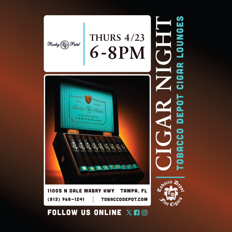 Rocky Patel Cigars in Tampa  // Thursday 4/23 6pm-8pm