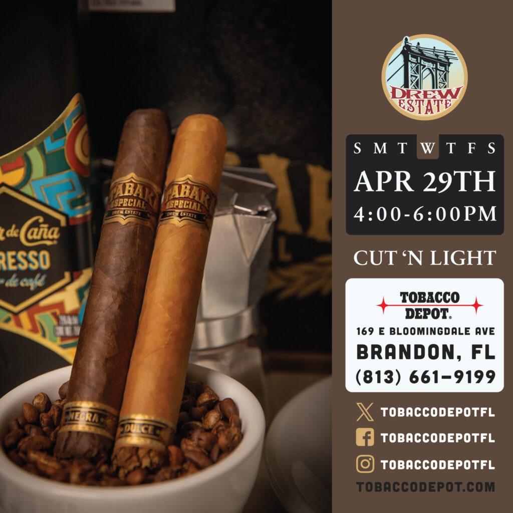 Drew Estate Cut ‘N Light – 4/29 from 4:00PM-6:00PM at Brandon TD